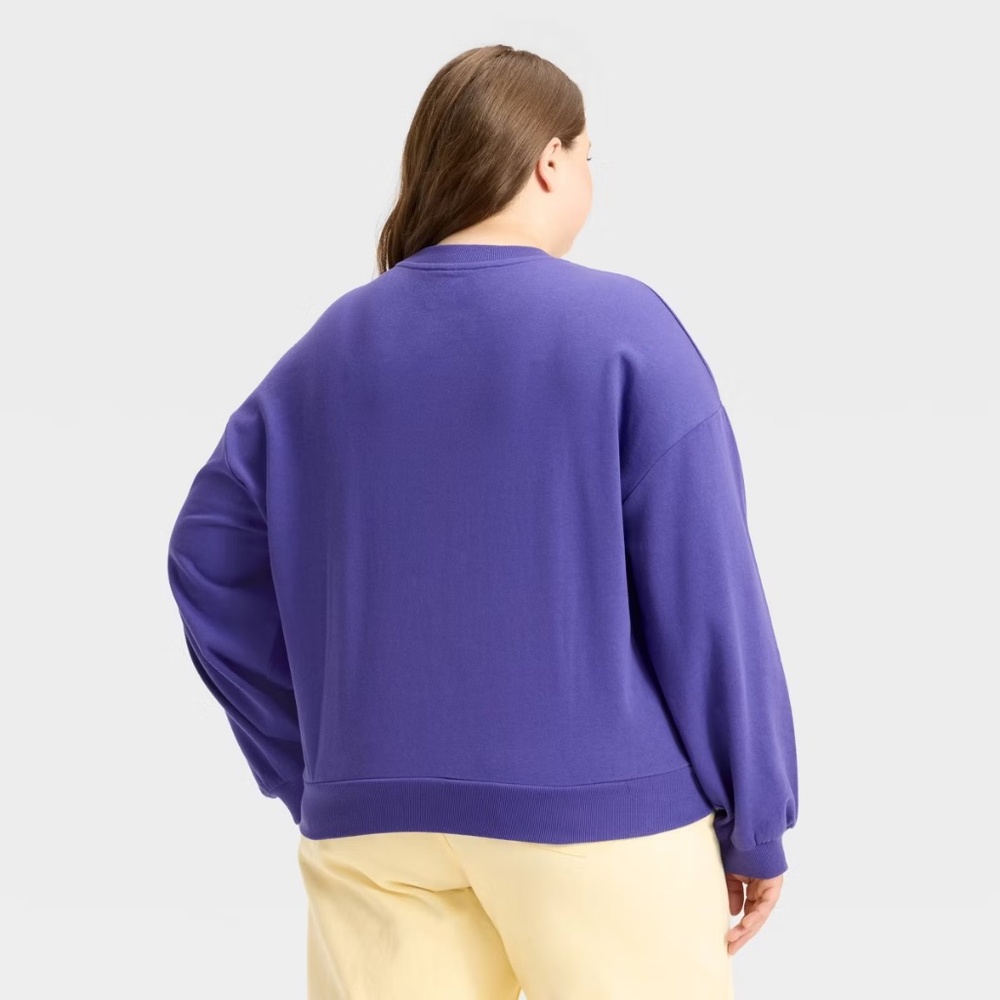 Brand New Cape Cod Graphic Sweatshirt - Purple Oversized Embroidered Print - Picture 7 of 8